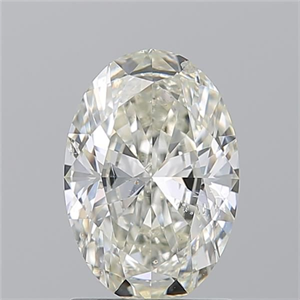 Picture of Natural Diamond 1.50 Carats, Oval with  Cut, K Color, SI2 Clarity and Certified by GIA