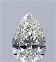 Natural Diamond 0.55 Carats, Pear with  Cut, J Color, VVS2 Clarity and Certified by GIA