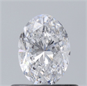 Natural Diamond 0.50 Carats, Oval with  Cut, D Color, SI1 Clarity and Certified by GIA