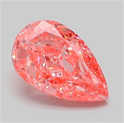 Picture of Lab Grown Diamond 2.02 Carats, Pear with  Cut, Fancy Vivid Pink Color, VVS2 Clarity and Certified by IGI