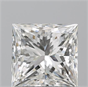 Natural Diamond 0.90 Carats, Princess with  Cut, H Color, VVS1 Clarity and Certified by GIA
