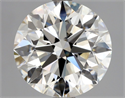 Natural Diamond 2.50 Carats, Round with Excellent Cut, H Color, VVS1 Clarity and Certified by HRD