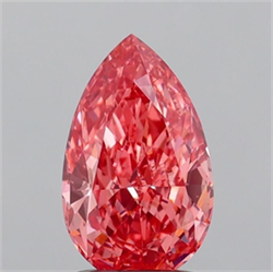 Picture of Lab Grown Diamond 1.60 Carats, Pear with  Cut, Fancy Vivid Pink Color, VS2 Clarity and Certified by IGI