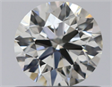 Natural Diamond 0.60 Carats, Round with Excellent Cut, J Color, VVS1 Clarity and Certified by GIA