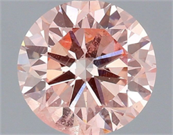Picture of Lab Grown Diamond 1.35 Carats, Round with Very Good Cut, Fancy Vivid Pink Color, VS2 Clarity and Certified by IGI