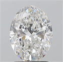 Natural Diamond 1.70 Carats, Oval with  Cut, F Color, SI2 Clarity and Certified by GIA