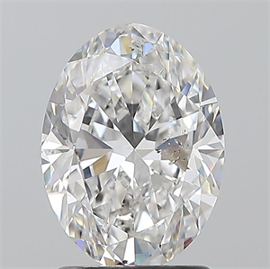 Picture of Natural Diamond 1.70 Carats, Oval with  Cut, F Color, SI2 Clarity and Certified by GIA