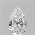 Natural Diamond 0.70 Carats, Pear with  Cut, E Color, VS2 Clarity and Certified by GIA