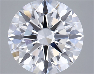 Picture of Lab Grown Diamond 2.50 Carats, Round with Ideal Cut, D Color, VVS2 Clarity and Certified by IGI