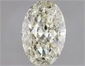 Natural Diamond 1.00 Carats, Oval with  Cut, N Color, VVS2 Clarity and Certified by GIA