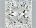 Natural Diamond 1.20 Carats, Princess with  Cut, G Color, SI2 Clarity and Certified by HRD