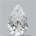 Natural Diamond 0.50 Carats, Pear with  Cut, D Color, VVS2 Clarity and Certified by GIA