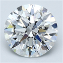 Natural Diamond 2.39 Carats, Round with Excellent Cut, D Color, VVS1 Clarity and Certified by GIA