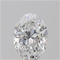 Natural Diamond 1.50 Carats, Oval with  Cut, D Color, SI2 Clarity and Certified by GIA