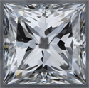 Natural Diamond 0.41 Carats, Princess with  Cut, D Color, VS2 Clarity and Certified by GIA