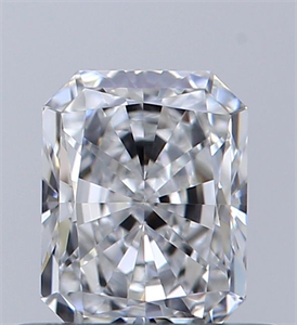 Picture of Natural Diamond 0.50 Carats, Radiant with  Cut, E Color, VVS1 Clarity and Certified by GIA
