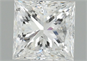 Natural Diamond 0.90 Carats, Princess with  Cut, F Color, SI2 Clarity and Certified by GIA
