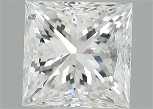Picture of Natural Diamond 0.90 Carats, Princess with  Cut, F Color, SI2 Clarity and Certified by GIA