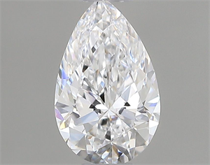 Picture of Natural Diamond 0.40 Carats, Pear with  Cut, D Color, IF Clarity and Certified by GIA