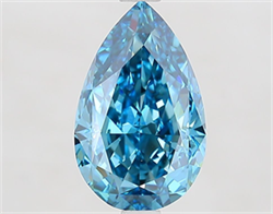 Picture of Lab Grown Diamond 2.78 Carats, Pear with  Cut, Fancy Vivid Blue Color, VVS2 Clarity and Certified by IGI