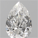 Natural Diamond 0.12 Carats, Pear with  Cut, F Color, VVS1 Clarity and Certified by IGI