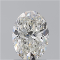 Natural Diamond 1.50 Carats, Oval with  Cut, G Color, SI1 Clarity and Certified by GIA