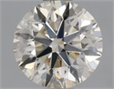 Natural Diamond 0.91 Carats, Round with Excellent Cut, K Color, VVS2 Clarity and Certified by IGI