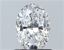 Natural Diamond 0.90 Carats, Oval with  Cut, D Color, VS2 Clarity and Certified by GIA