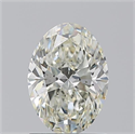 Natural Diamond 1.30 Carats, Oval with  Cut, K Color, SI1 Clarity and Certified by GIA