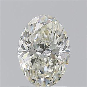 Picture of Natural Diamond 1.30 Carats, Oval with  Cut, K Color, SI1 Clarity and Certified by GIA