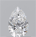 Natural Diamond 0.53 Carats, Pear with  Cut, E Color, VVS2 Clarity and Certified by GIA