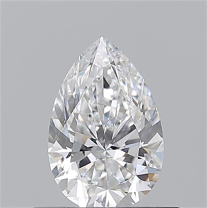 Picture of Natural Diamond 0.53 Carats, Pear with  Cut, E Color, VVS2 Clarity and Certified by GIA