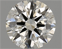 Natural Diamond 0.58 Carats, Round with Excellent Cut, I Color, SI1 Clarity and Certified by IGI