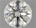 Natural Diamond 0.90 Carats, Round with Excellent Cut, H Color, IF Clarity and Certified by GIA