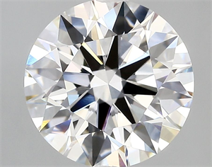 Picture of Lab Grown Diamond 4.01 Carats, Round with Ideal Cut, D Color, VVS2 Clarity and Certified by IGI