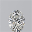 Natural Diamond 0.53 Carats, Oval with  Cut, H Color, VVS2 Clarity and Certified by GIA