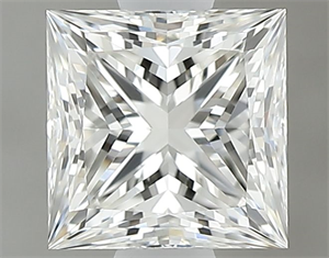 Picture of Natural Diamond 0.61 Carats, Princess with  Cut, H Color, VVS2 Clarity and Certified by GIA