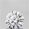 Lab Grown Diamond 1.02 Carats, Round with Ideal Cut, D Color, VVS2 Clarity and Certified by IGI