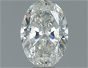 Natural Diamond 0.75 Carats, Oval with  Cut, J Color, SI2 Clarity and Certified by GIA