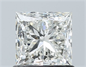Natural Diamond 1.00 Carats, Princess with  Cut, I Color, VS1 Clarity and Certified by GIA