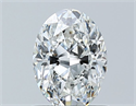 Natural Diamond 0.90 Carats, Oval with  Cut, F Color, VVS2 Clarity and Certified by GIA