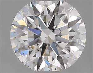 Picture of Natural Diamond 0.53 Carats, Round with Excellent Cut, D Color, SI2 Clarity and Certified by GIA