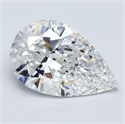 Natural Diamond 5.31 Carats, Pear with  Cut, E Color, SI2 Clarity and Certified by GIA