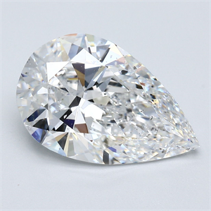 Picture of Natural Diamond 5.31 Carats, Pear with  Cut, E Color, SI2 Clarity and Certified by GIA