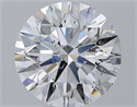 Natural Diamond 3.96 Carats, Round with Excellent Cut, D Color, SI2 Clarity and Certified by GIA