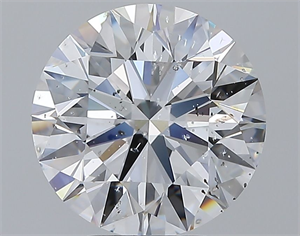 Picture of Natural Diamond 3.96 Carats, Round with Excellent Cut, D Color, SI2 Clarity and Certified by GIA