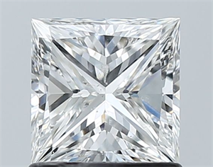 Picture of Natural Diamond 1.01 Carats, Princess with  Cut, F Color, SI2 Clarity and Certified by GIA