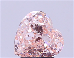 Picture of Lab Grown Diamond 2.54 Carats, Heart with  Cut, Fancy Intense Pink Color, VVS2 Clarity and Certified by IGI