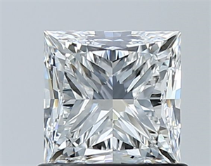 Foto Diamante Natural 1.01 quilates, Princesa , Color F, claridad VS2 y certificado GIA de