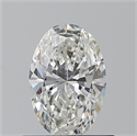 Natural Diamond 0.71 Carats, Oval with  Cut, H Color, VS2 Clarity and Certified by GIA